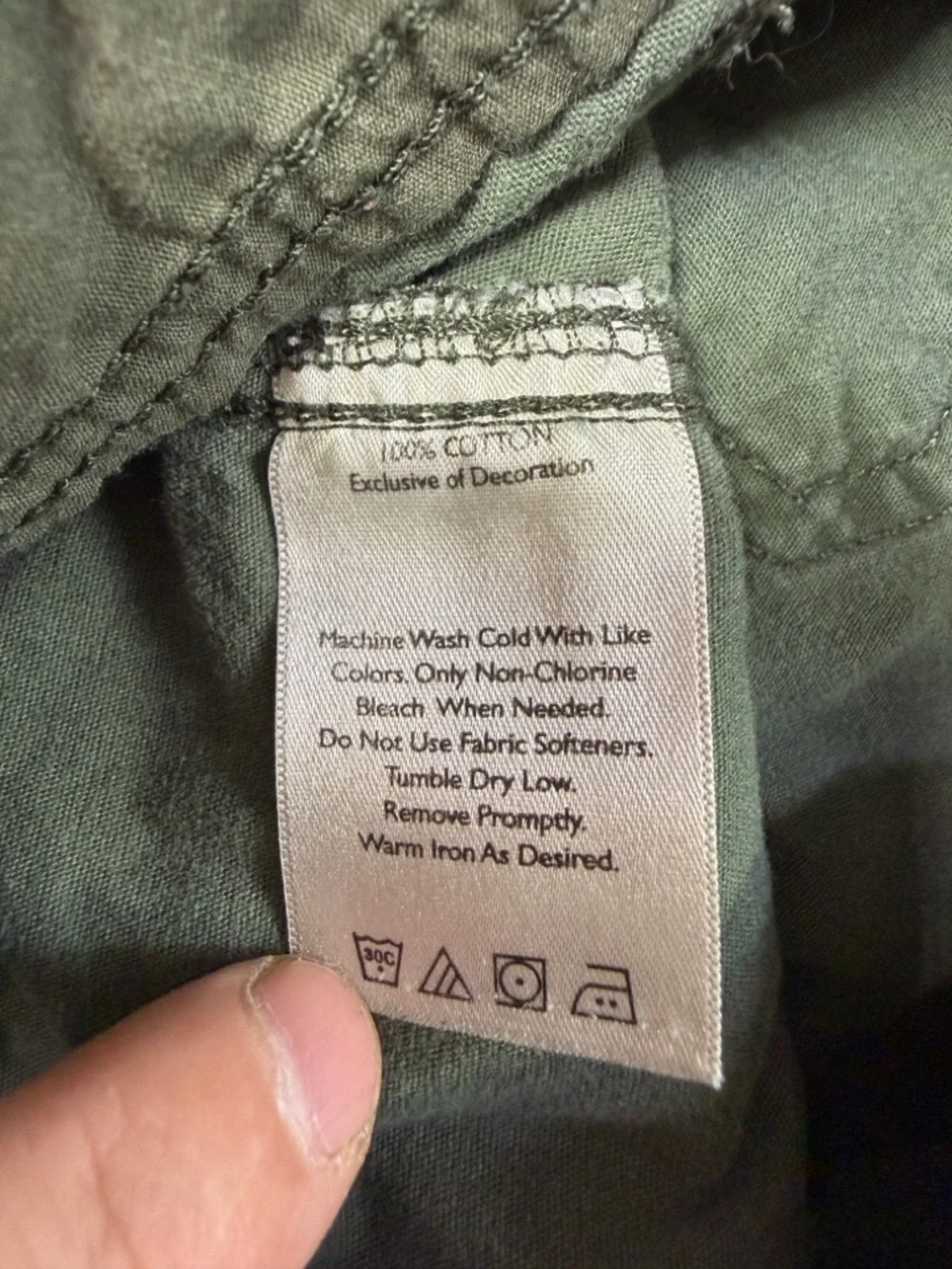 Eddie Bauer: Adjustable Length Shorts, Army Green 100% Cotton, Women’s Size: 2 - Picture 4 of 9